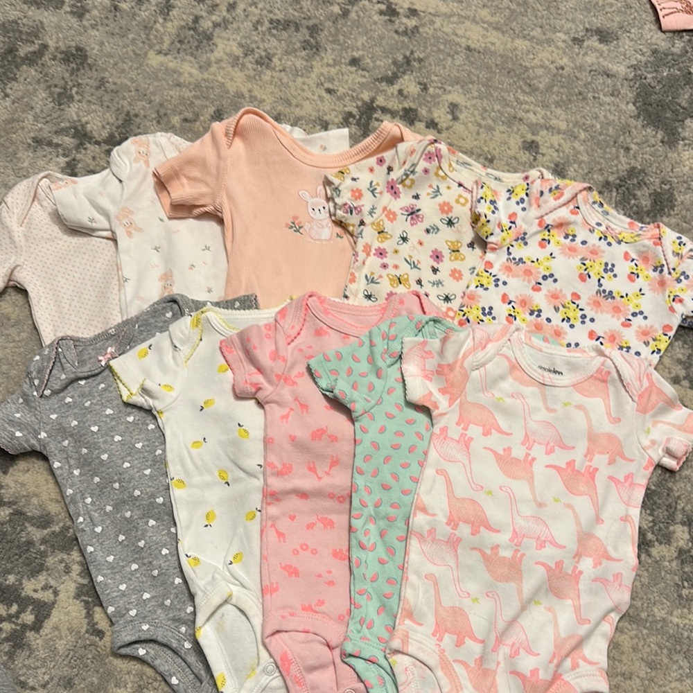 Assorted Colorful Baby Onesies Set